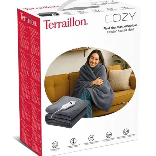 Terraillon Värmefilt Cozy Dark Grey 160 x 120 cm