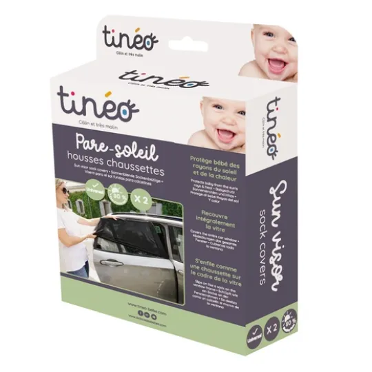 Tinéo Solskydd Dra-på för bilruta 2-pack