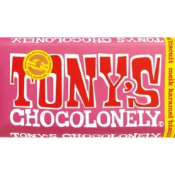 Tony´s Chocolonely Mjölkchoklad Caramel Biscuit 180 g