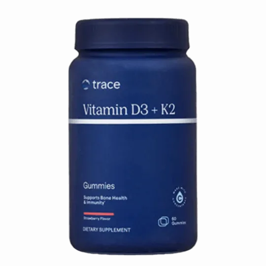 Trace Minerals Vitamin D3 + K2 Strawberry 60 gummies