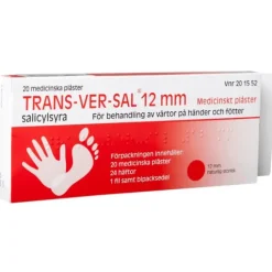 Trans-Ver-Sal Medicinska Plåster 12 mm 15 % 20 st