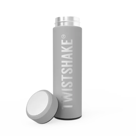 Twistshake Hot or Cold Bottle 420 ml Pastell Grå