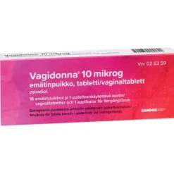 Vagidonna 10 mikrogram 1 x 18 tablett(er) Vaginaltablett