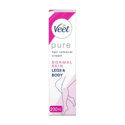 Veet Pure Hårborttagningskräm Ben & Kropp Normal Hud 200 ml