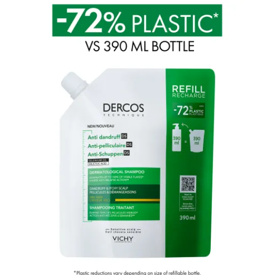 Vichy Dercos Anti-Dandruff Shampoo Dry Hair Refill 390 ml