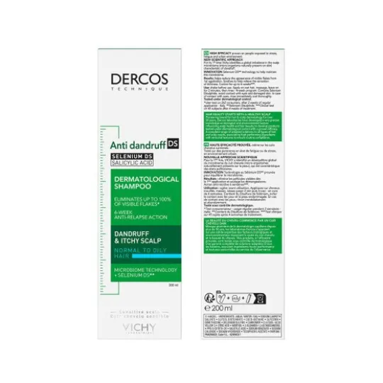 Vichy Dercos Anti-Dandruff Shampoo Normal to Oily Hair 200 ml