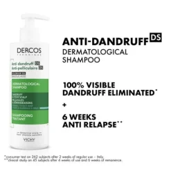 Vichy Dercos Technique Anti-Dandruff Schampo for Normal and Oily Hair 390 ml