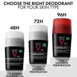 Vichy Homme Roll-on Antiperspirant 72H 50 ml