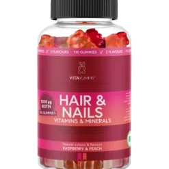 VitaYummy Hair & Nails Mix Raspberry & Peach 110 gummies
