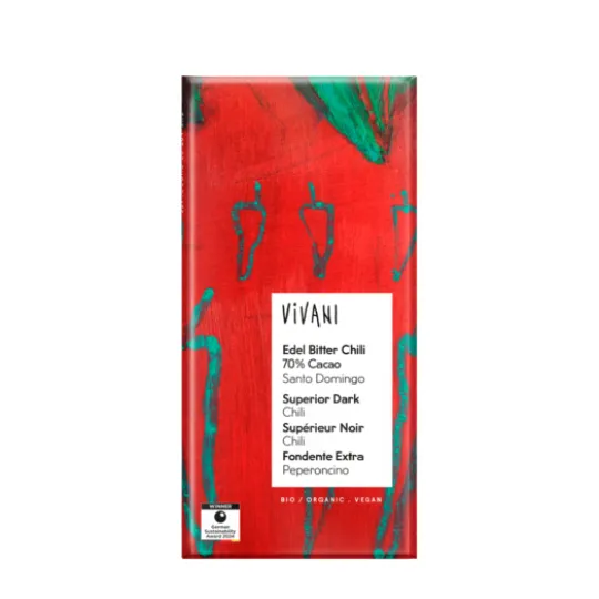Vivani Mörk Chili EKO 80 g