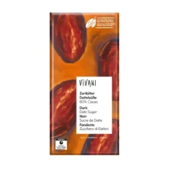 Vivani Mörk Dadelsocker 60% 80 g