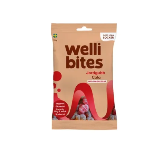 Wellibites Jordgubb Cola 70 g