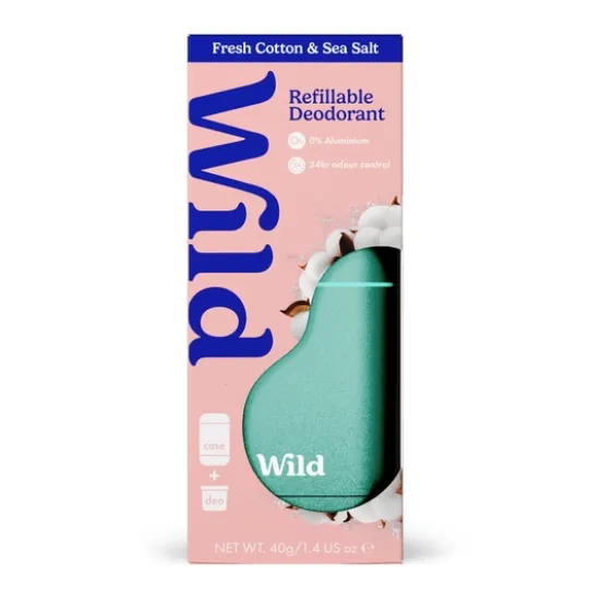 Wild Aqua Case and Fresh Cotton & Sea Salt Deo Starter Pack 40 g