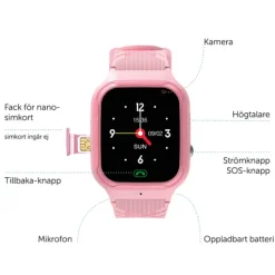 Zazu Smartwatch 4G för barn Rosa
