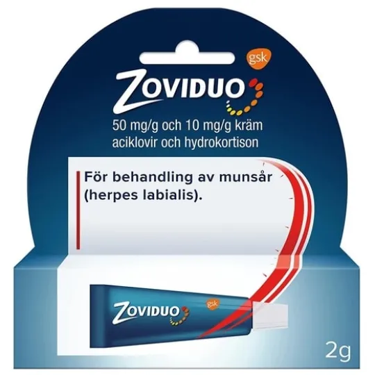 Zoviduo Munsårskräm 50 mg/g + 10 mg/g 2 g