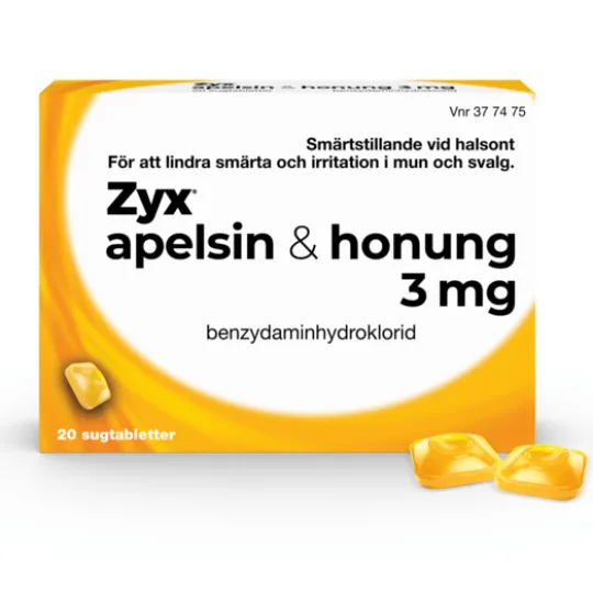 Zyx Apelsin/Honung 3 mg 20 sugtabletter